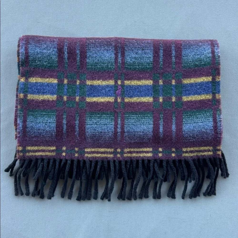 RALPH LAUREN Patterned Wool-Blend Jacquard Scarf